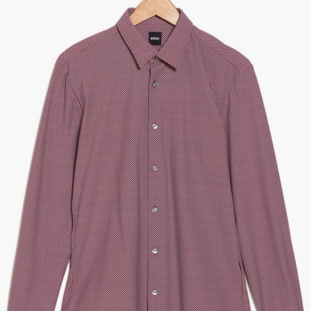 BOSS Men's Burgundy Shirt